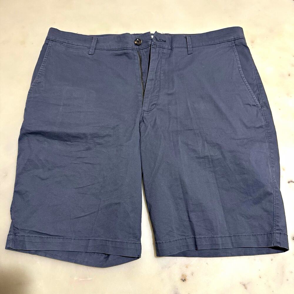 Goodfellow & Co Men’s 36x9 Linden Chino Shorts Gray Flat Front Zip Stretch